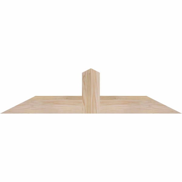 Ekena Millwork Portland Smooth Timber Gable Bracket, Douglas Fir, 36"W x 9"H x 1 1/2"D x 3 1/2"F, 6/12 Pitch GBW036X09X0204POR00SDF - main